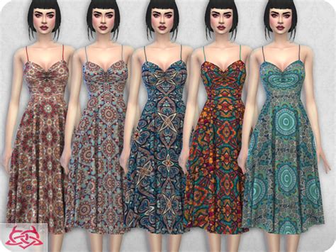 Claudia Dress Recolor 5 By Colores Urbanos Sims 4 Female Clothes