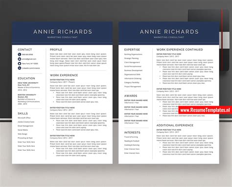 Its very easy to edit and customze as per need. CV Template / Resume Template for MS Word, Professional ...