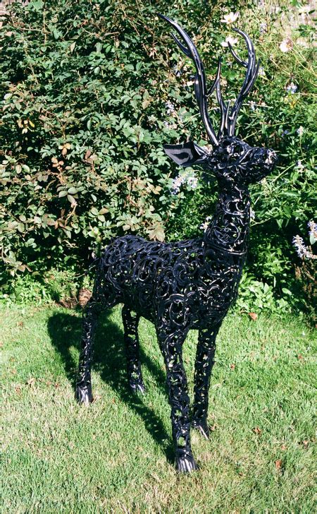 Large Metal Fretwork Stag Deer Garden Ornament Woodside Garden Centre