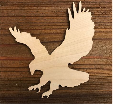 Wooden Bald Eagle Birch Plywood Cutout Bird Of Prey Cut Out For Crafts