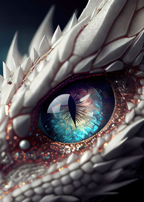 Fantasy Dragon Eye Poster Picture Metal Print Paint By Arturo Vivo Displate