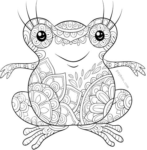 Frog Stunning Adult Coloring Pages Owl Coloring Pages Coloring
