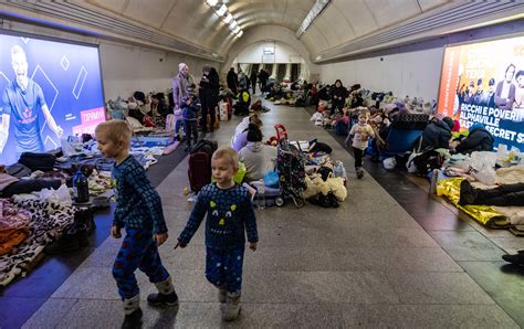 Ukrainians Camp In Kyiv Subway Station