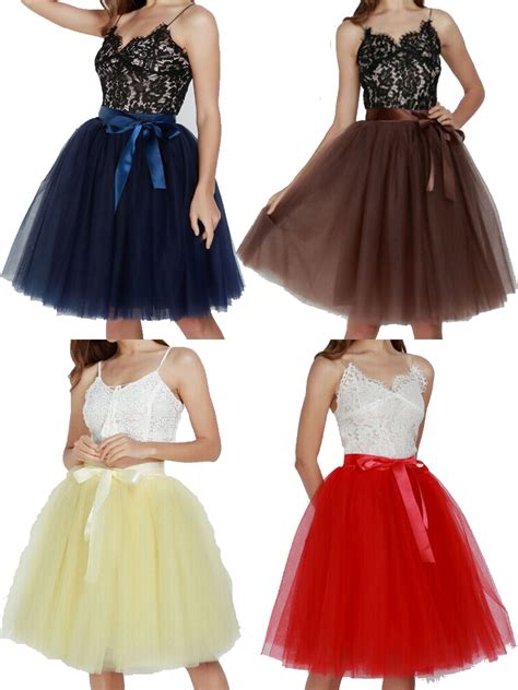 Luethbiezx Women 7 Layers Long Tutu Tulle Skirt Dress Princess Ballet Wedding Prom Dress