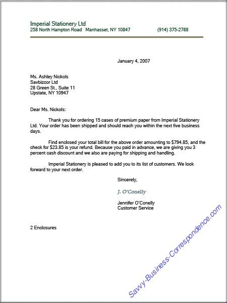 Business letter sample with example. Informal And Formal, And Sections Of A Business Letter ...