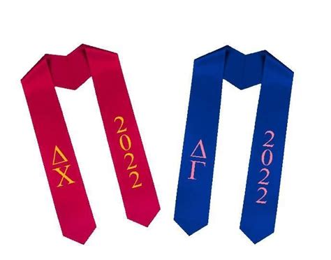 Greek Lettered Graduation Sash Stole With Year Best Value Sale 2895