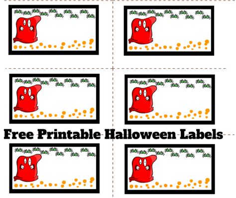 Free Printable Halloween Lables
