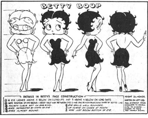 Betty Boop Model Sheet Production Art Betty Boop Cartoon Icons