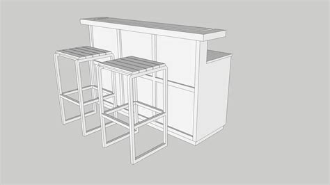 Mini Bar With Stool 3d Warehouse