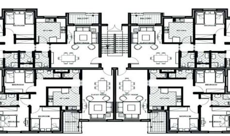 Home Plan Multi Apartment Floor Plans Unit Jhmrad 120003