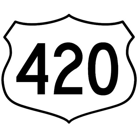 Highway 420 Sign Sticker
