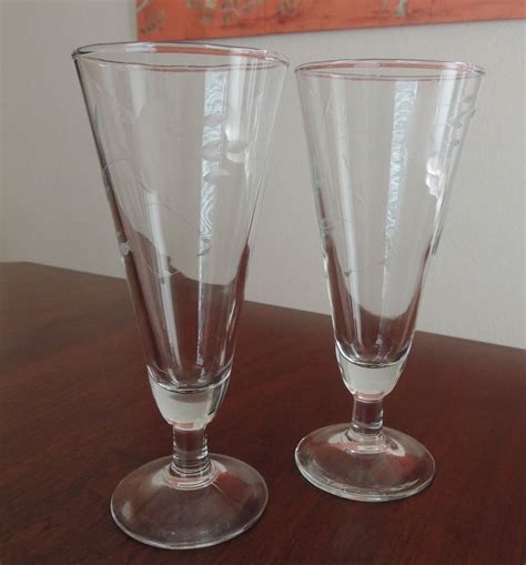Two Vintage Princess House Crystal Pilsner Beer Glasses Heritage Wedding Toast Ebay