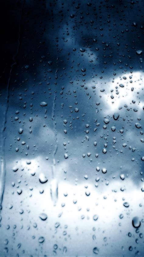 Rainy Day Raindrops Window Dark Clouds Phone Wallpaper Hd Check More At