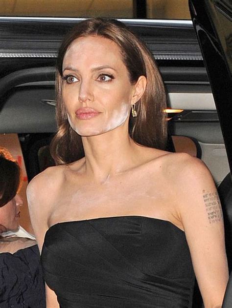 Angelina Jolie Has Weird Make Up Mishap As She Steps Out With Face Covered In White Powder
