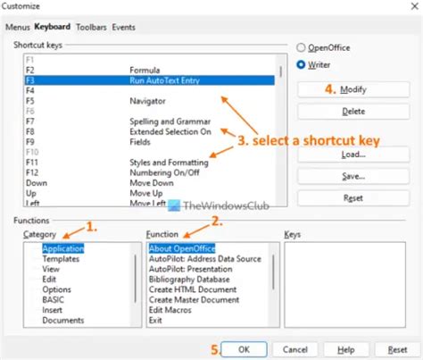 How To Customize Keyboard Shortcuts In Openoffice Programs Apache
