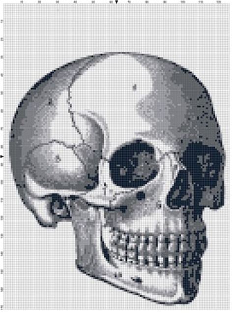 Anatomical Skull Halloween Spooky Horror Scary Large Cross Etsy
