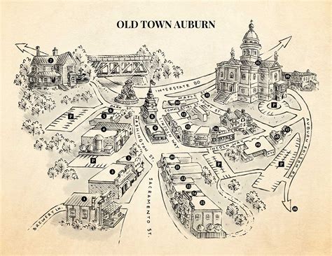 Walking Map Old Town Auburn
