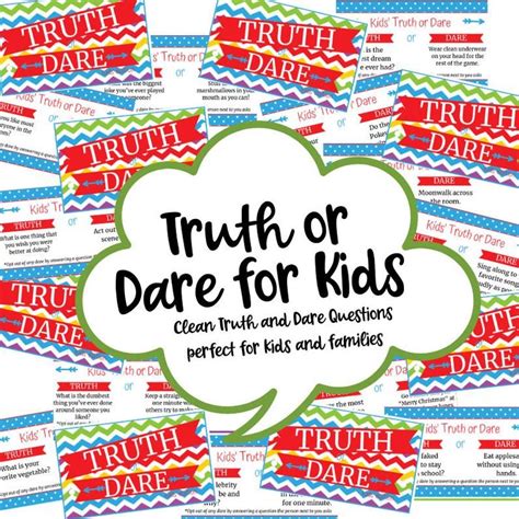 200 Truth Or Dare Cards For Kids 200 Truths And 200 Dares Etsy