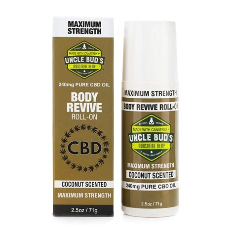 Uncle Buds Cbd Body Revive Roll On Gold Box Uncle Buds Hemp