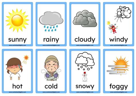 Free Printable Weather Cards For Kindergarten Printable Form