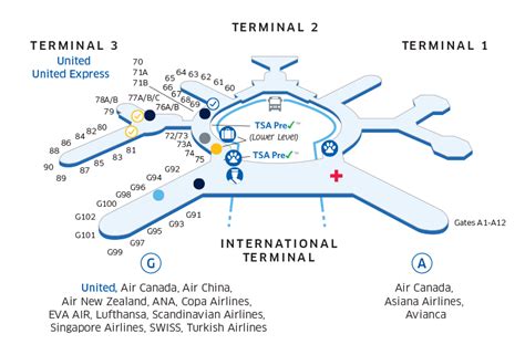 San Francisco International Sfo Airport Map Airport Map Map