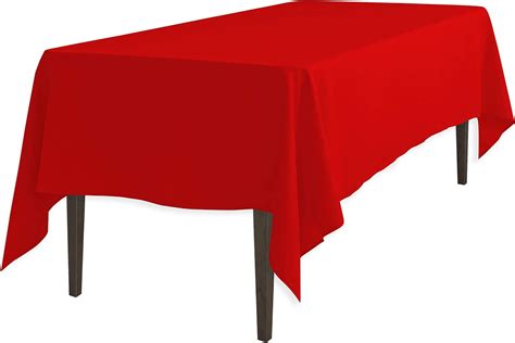 linentablecloth 60 x 102 inch rectangular polyester tablecloth red tools and home