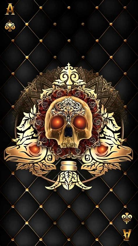 Gold Skull Wallpapers Top Free Gold Skull Backgrounds Wallpaperaccess