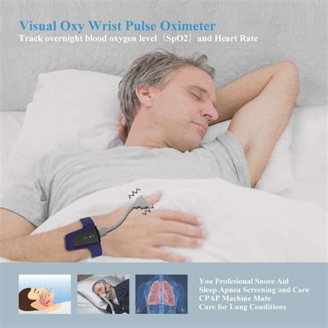 Viatom Wrist Pulse Oximeter Sleep Oxygen Monitor Tracking Overnight Oxygen Saturation Smart