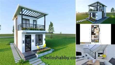 Small 2 Storey House Design With Balcony In 4 X 7 M 55 Sqm Tfa