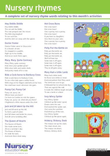 Nursery Rhymes Free Early Years Teaching Resource Scholastic