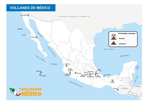 Mapa De Volcanes De México Todo Mapas México