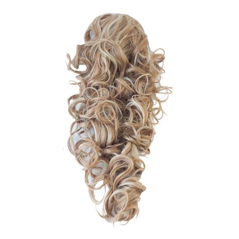 22 Inch Ponytail Curly Claw Clip Blonde Mix 18613 Ponytails