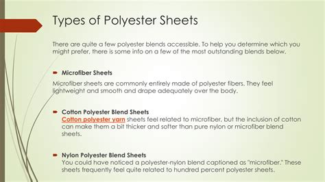 Ppt Polyester Fabric Bed Sheets Pros And Cons Powerpoint Presentation