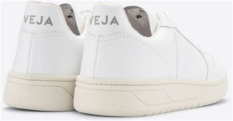 Veja Fair Trade V 10 Leather Extra White Womens Trainers Snowleader