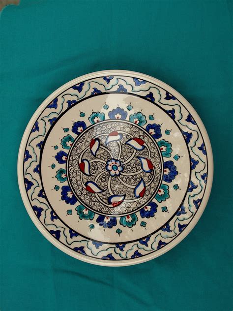 Iznik Pottery Dish Wall Hanging Plate Turkish Pottery Islamic