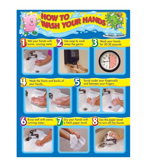 How To Wash Your Hands Chart Learning Sight Words Lea