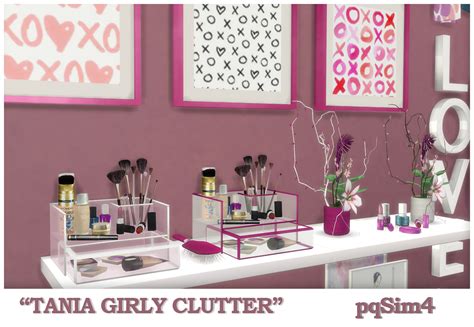 Tania Girly Clutter Sims 4 Custom Content