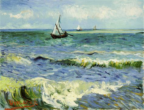 Vincent Van Gogh A Fishing Boat At Sea