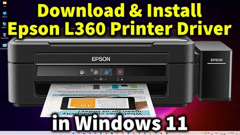 How to Download & Install Epson L360 Printer Driver in Windows 11 - YouTube