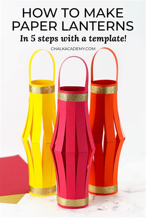 Make Easy Chinese Paper Lanterns In 5 Steps Template Video