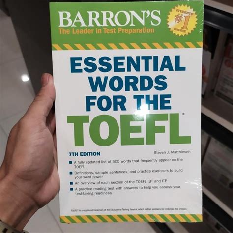 Jual BUKU BARRONS ESSENTIAL WORDS FOR THE TOEFL 7 EDITION Shopee