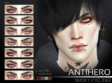 Pralinesims Antihero Smoky Eyeliner N32 Eyelinerglitter Sims 4