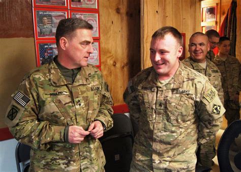 10th Mountain Division Commander Visits Deployed Soldiers Visit Boosts