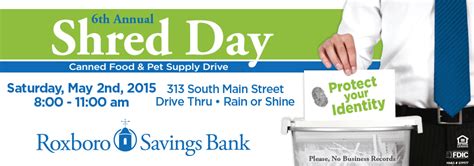Roxborosb 2015 Shred Day Webgraphic Roxboro Savings Bank