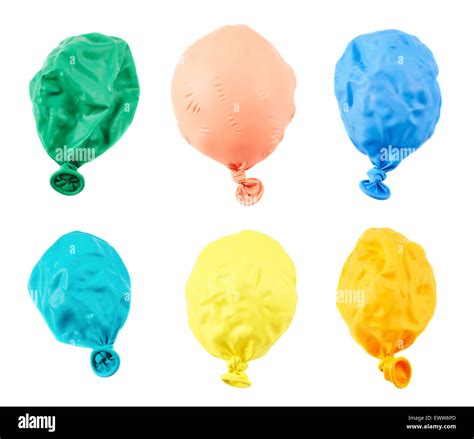 Deflated Balloon Isolated Stock Photo Alamy