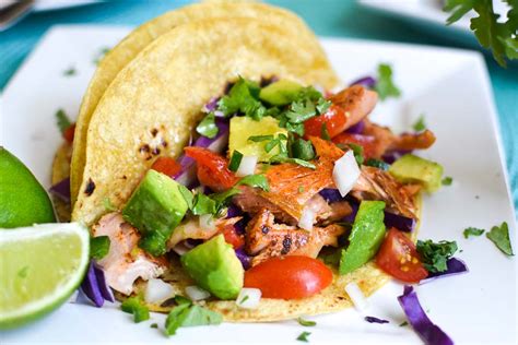 Salmon tacos from delish.com only get better with fresh pineapple avocado salsa. 21 Day Fix Salmon Tacos with Deconstructed Guacamole | The ...