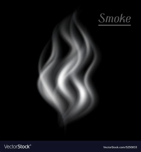 Realistic Of Smoke On Black Royalty Free Vector Image