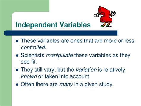 Dependent variables receive this name because, in an experiment. Dependent v. independent variables