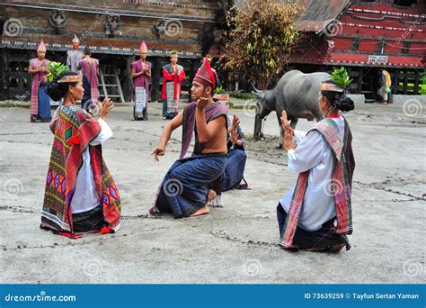 Traditional Batak Dancers In Toba Lake Editorial Stock Image Image Of