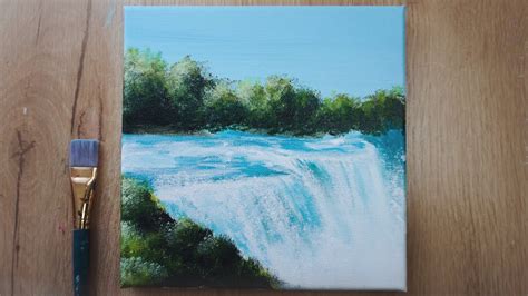 Painting For Beginners How To Paint A Waterfall Acrylic Painting On
